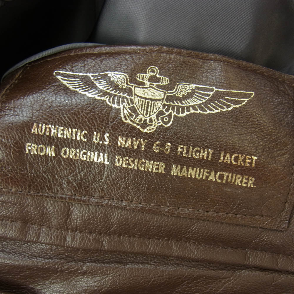ウィリス アンド ガイガー G-8 LEATHER FLIGHT JACKET レザー フライト ジャケット ブラウン系 40【中古】