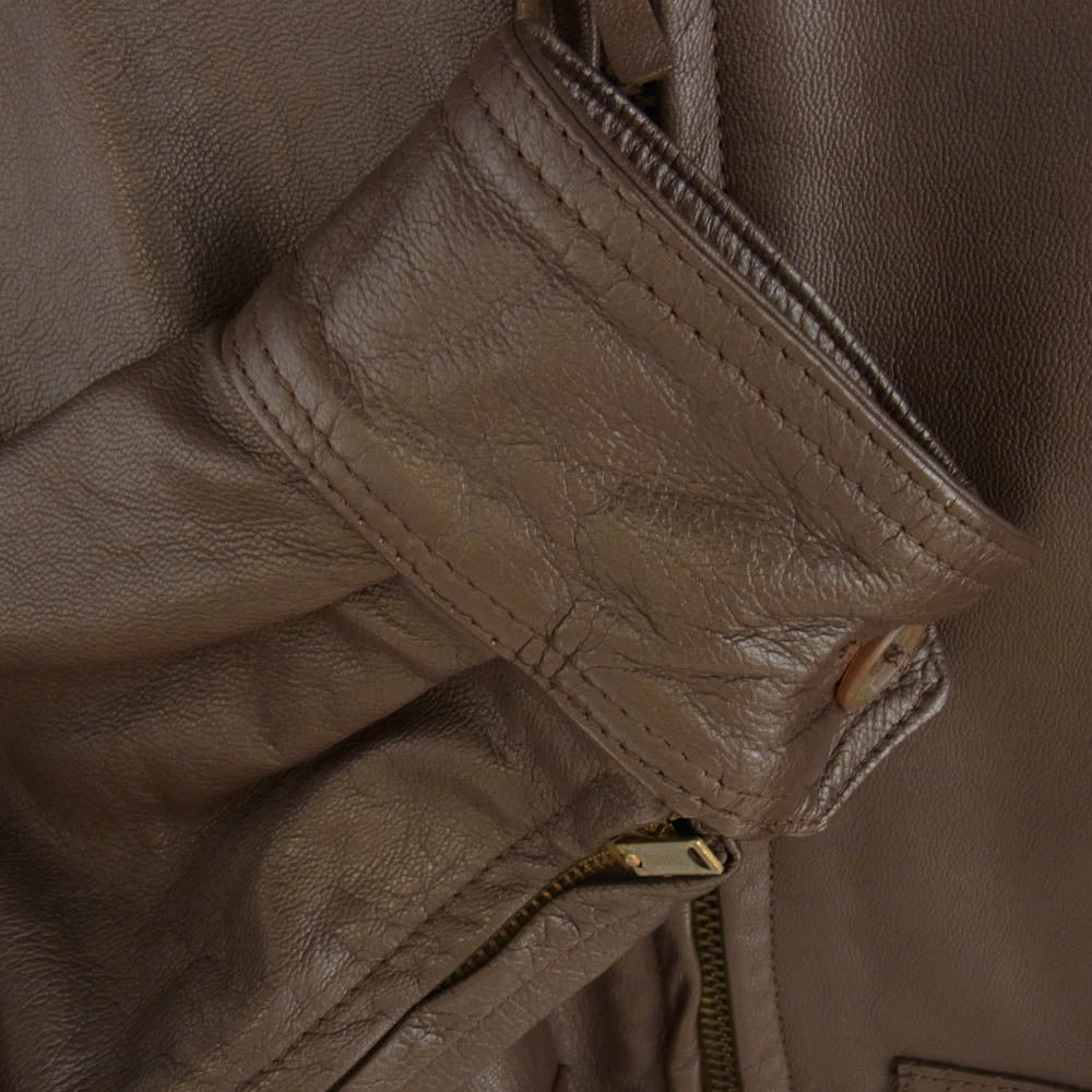 ウィリス アンド ガイガー G-8 LEATHER FLIGHT JACKET レザー フライト ジャケット ブラウン系 40【中古】