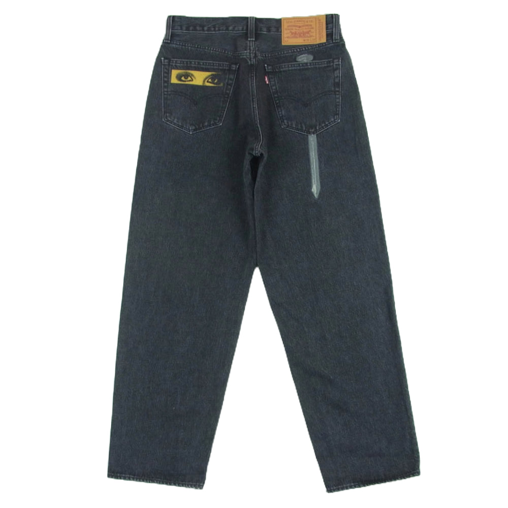 UNDERCOVER アンダーカバー 25SS UC1E9502 Levis BAGGY JEANS バギージーンズ 加工 ブラック デニム パンツ ダークグレー系 A.BLACK W30 L32【極上美品】【中古】