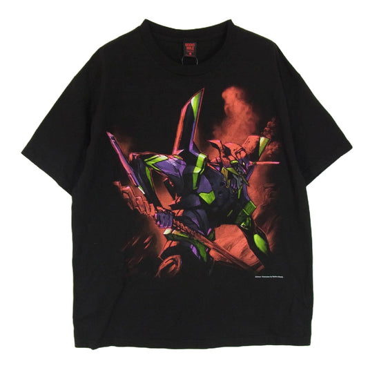 GEEKS RULE ギークスルール MAEDA MAHIRO Neon Genesis Evangelion Silkscreen Print T-shirt Black 前田真宏 新世紀エヴァンゲリオン シルクスクリーン プリント Tシャツ ブラック系 サイズ表記無【中古】