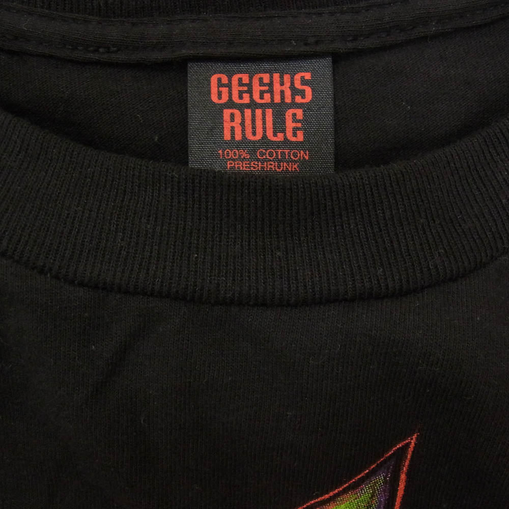 GEEKS RULE ギークスルール MAEDA MAHIRO Neon Genesis Evangelion Silkscreen Print T-shirt Black 前田真宏 新世紀エヴァンゲリオン シルクスクリーン プリント Tシャツ ブラック系 サイズ表記無【中古】