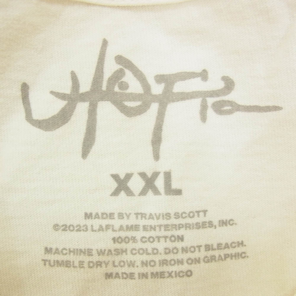 SAINT MICHAEL セントマイケル 23SS Travis Scott Utopia 3A TEE White トラヴィス スコット ユートピア ホワイト 半袖 Tシャツ オフホワイト系 XXL【中古】