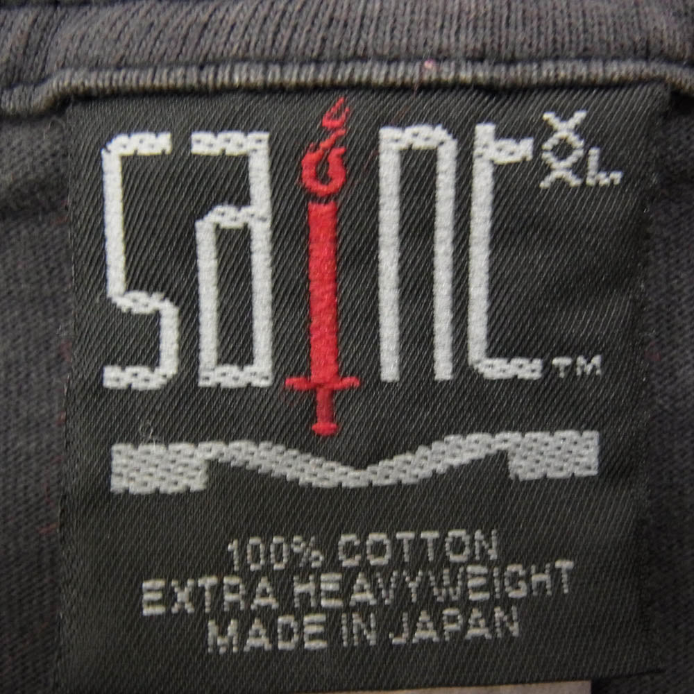 SAINT MICHAEL セントマイケル 24SS SNM-YS3-0000-001 COLOFUL SS TEE カラフル ロゴ プリント 半袖 Tシャツ チャコール系 XXL【中古】