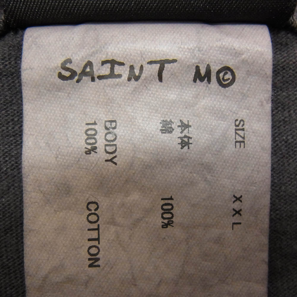 SAINT MICHAEL セントマイケル 24SS SNM-YS3-0000-001 COLOFUL SS TEE カラフル ロゴ プリント 半袖 Tシャツ チャコール系 XXL【中古】
