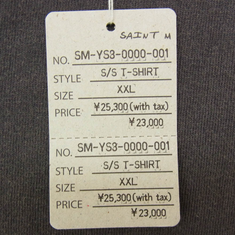 SAINT MICHAEL セントマイケル 24SS SNM-YS3-0000-001 COLOFUL SS TEE カラフル ロゴ プリント 半袖 Tシャツ チャコール系 XXL【中古】