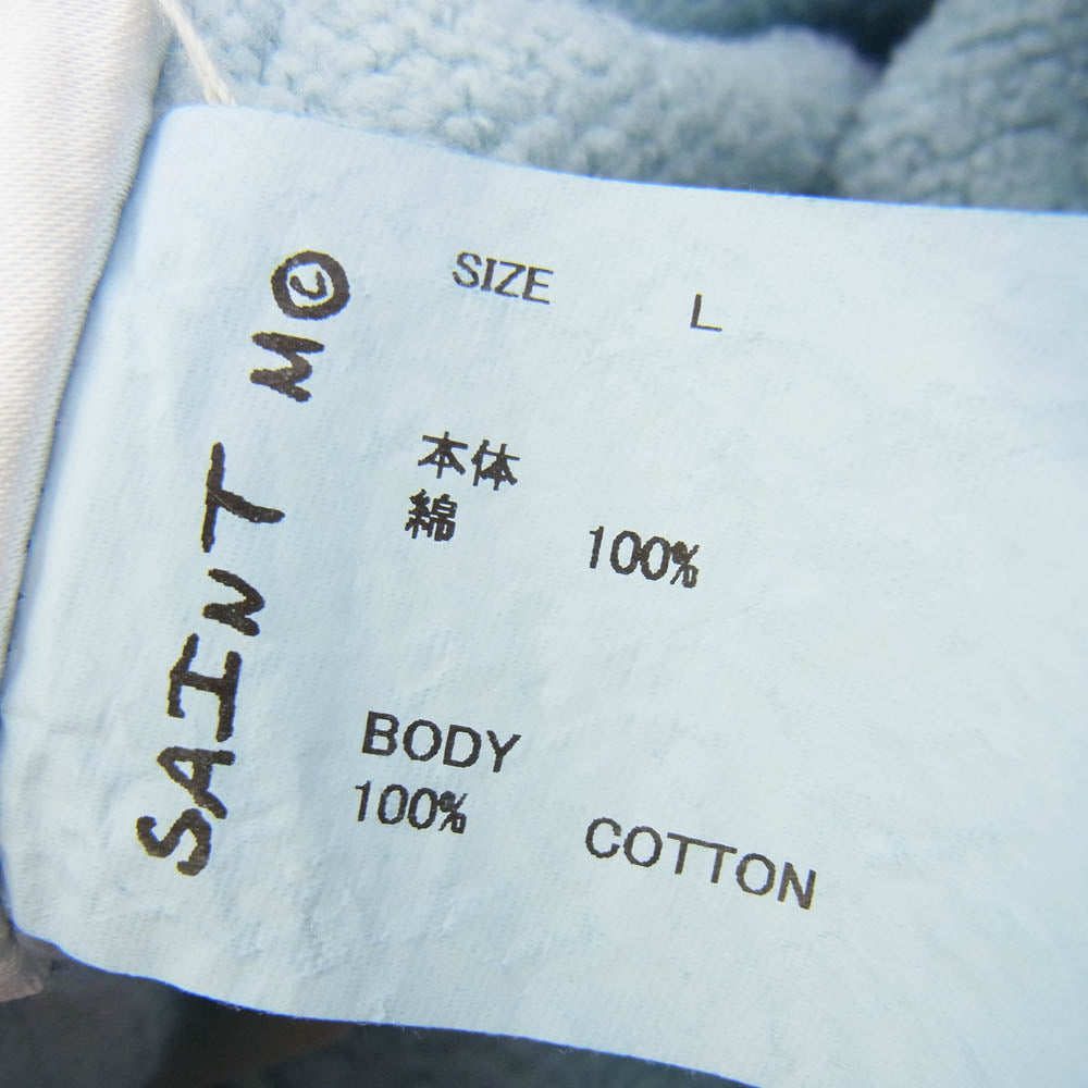 SAINT MICHAEL セントマイケル 25SS SM-HR3-0000-057 RIBON SWEAT PANTS リボン スウェット パンツ ライトブルー系 L【極上美品】【中古】