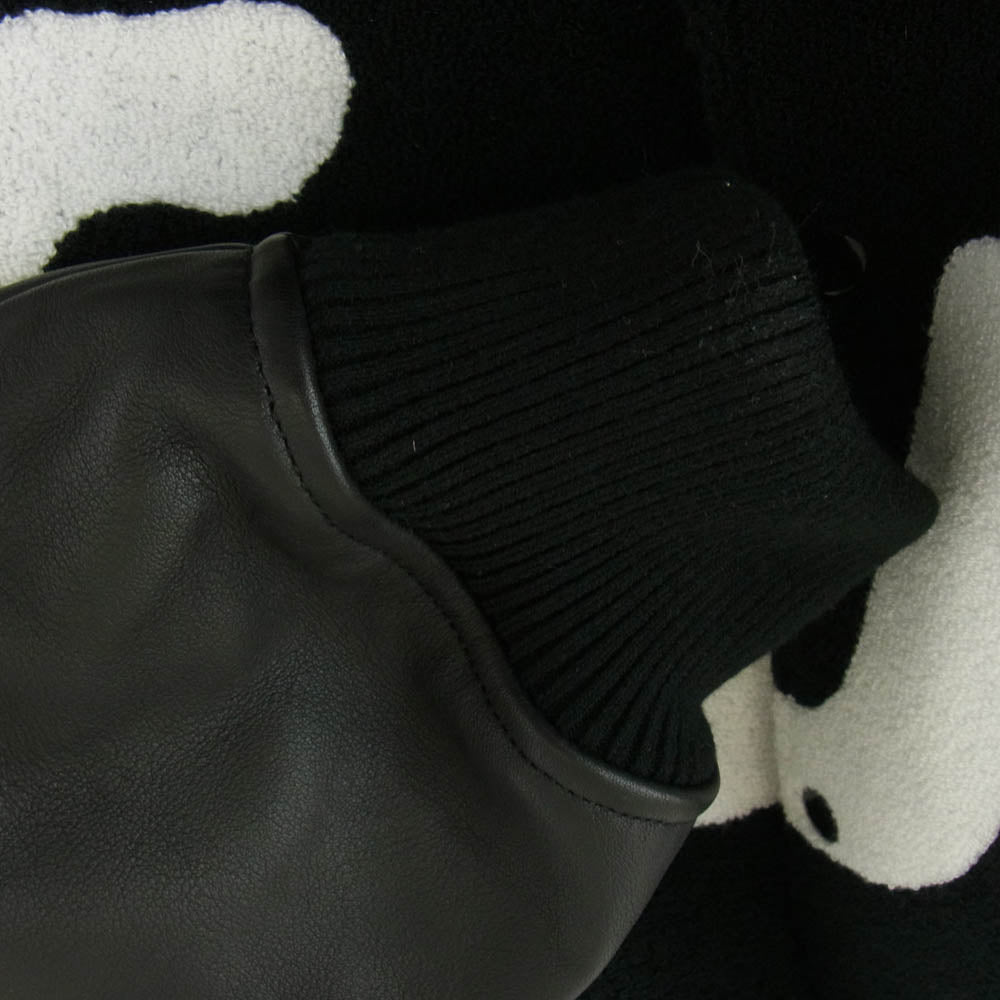 Supreme シュプリーム 24SS Big Logo Chenille Varsity Jacket Black ビッグロゴ シェニール バーシティジャケット スタジアムジャケット スタジャン ブラック系 L【中古】