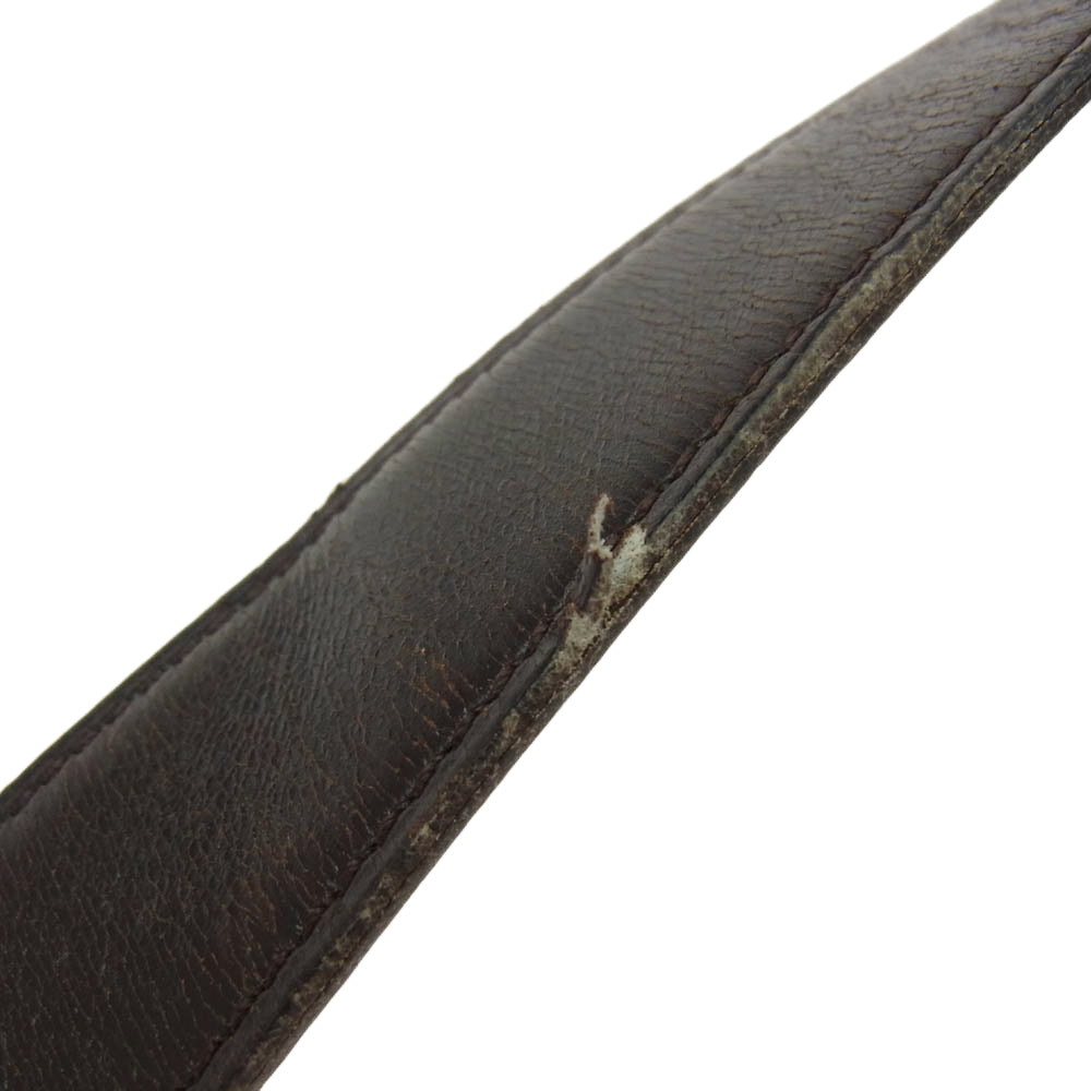 HERMES エルメス 馬車ロゴ リバーシブル レザー ベルト ブラウン系【中古】