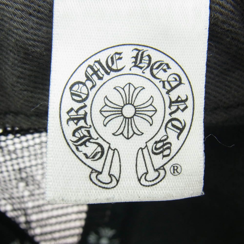 CHROME HEARTS クロムハーツ（原本無） CHプラス レザーパッチ プリント クロスボール メッシュ キャップ ブラック系【中古】
