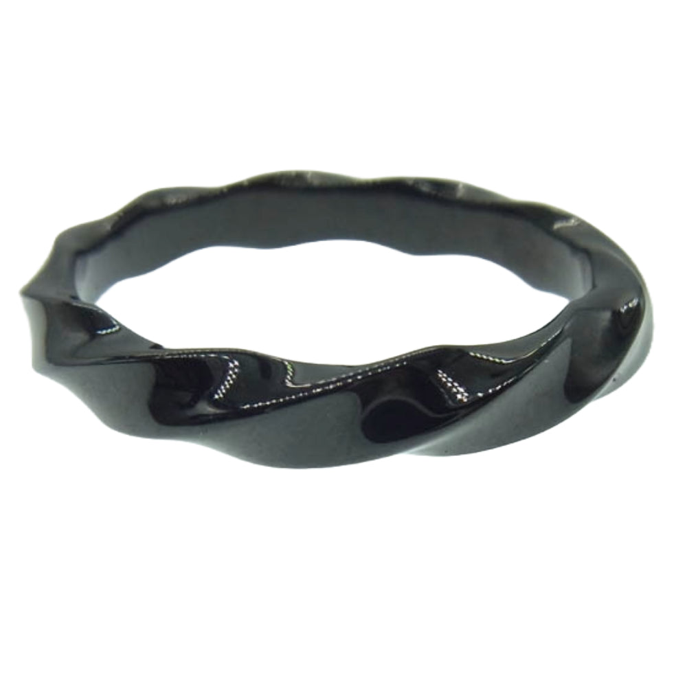 LION HEART ライオンハート 316L サージカル ステンレス リング ブラック系 19号【中古】