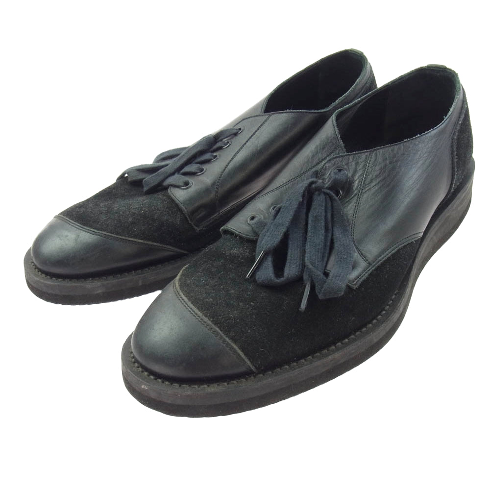 Yohji Yamamoto POUR HOMME ヨウジヤマモトプールオム 11AW HP-E07-755-2/4 スエードレザー コンビ シューズ ブラック系【中古】