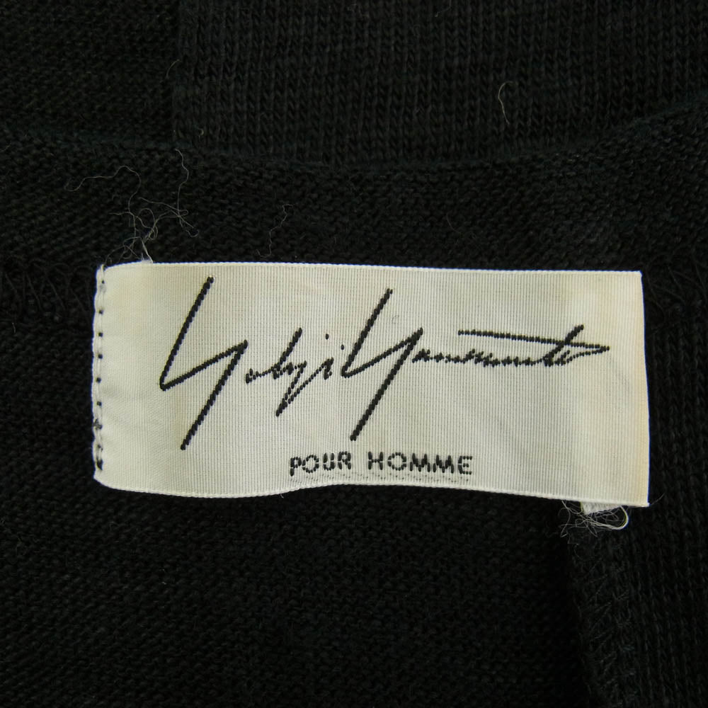 Yohji Yamamoto POUR HOMME ヨウジヤマモトプールオム HB-T17-371 リネン ヘンリーネック タンクトップ ノースリーブ ブラック系 3【中古】