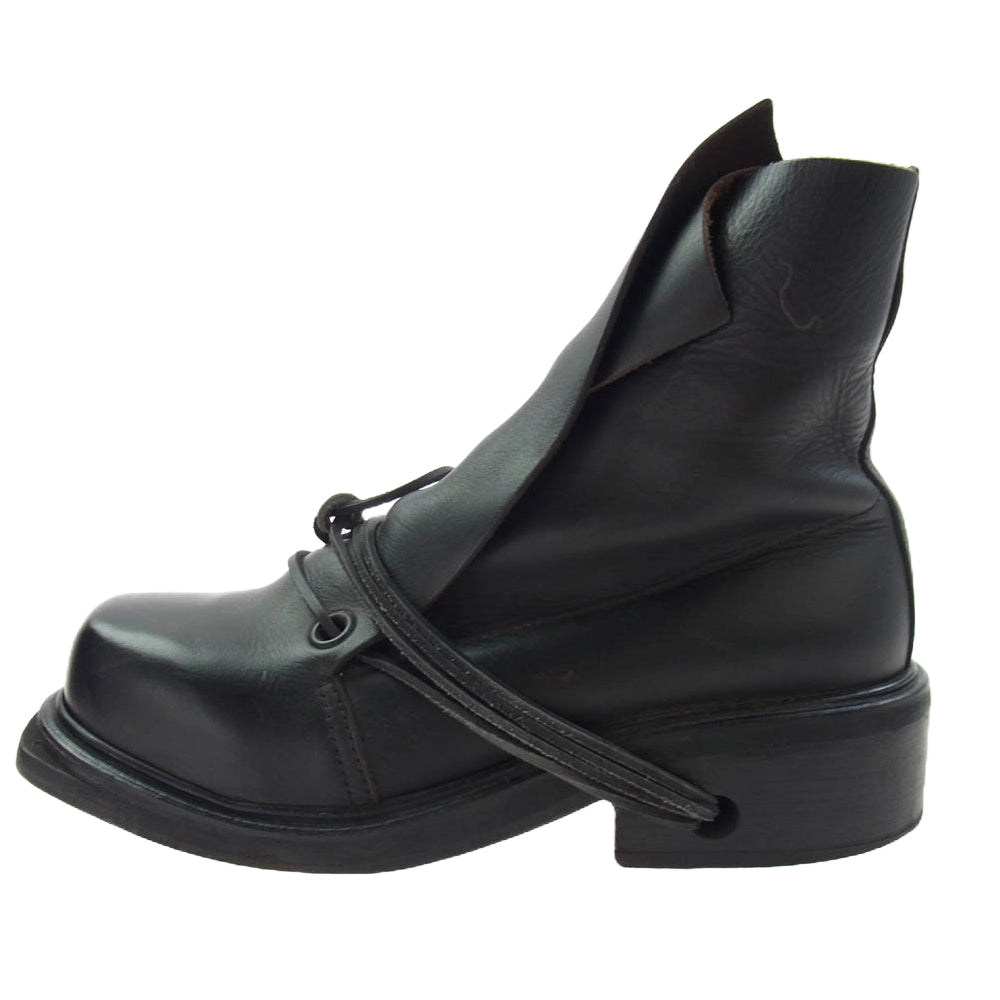 DIRK BIKKEMBERGS ダークビッケンバーグ レザー ワイヤー ブーツ ブラック系 41【中古】