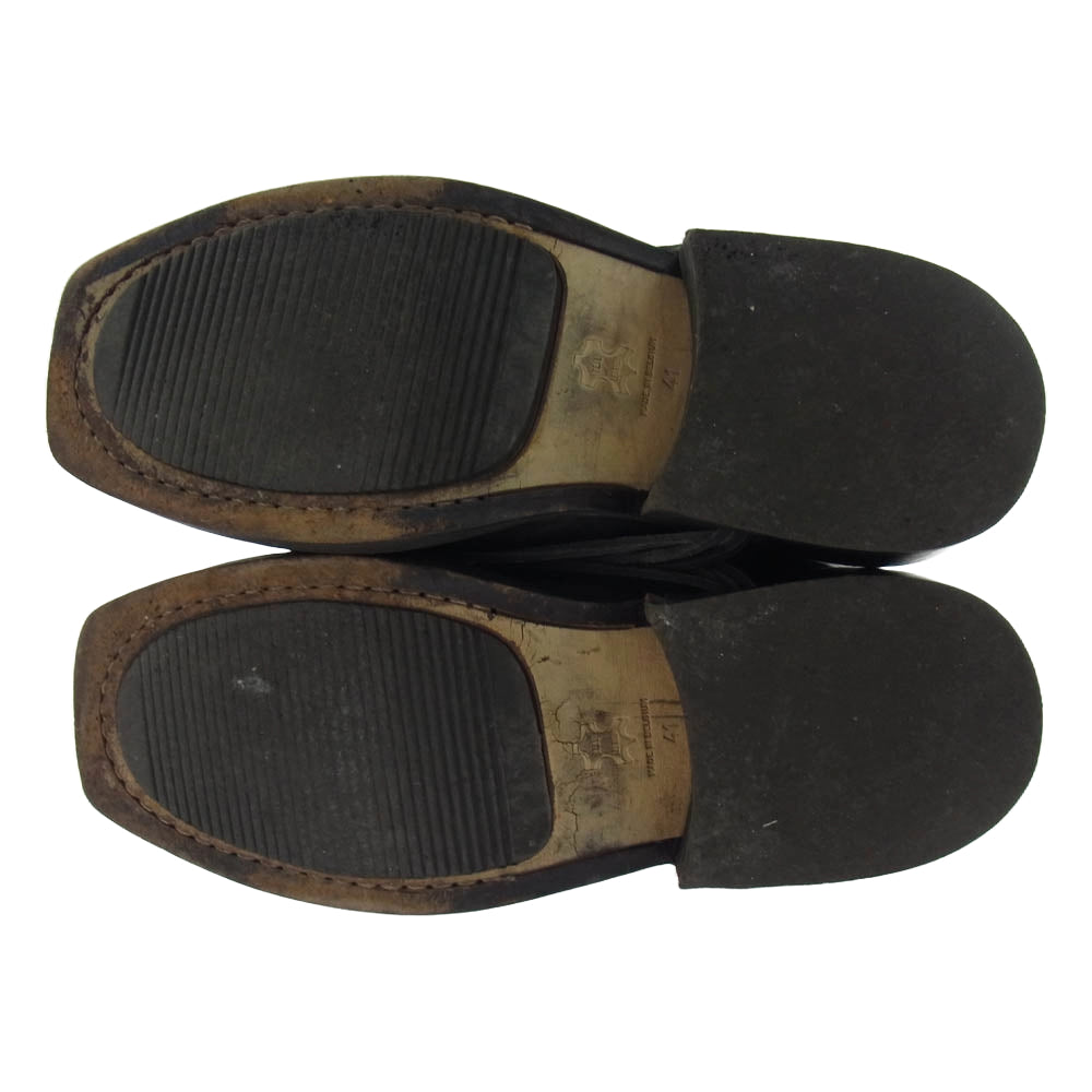 DIRK BIKKEMBERGS ダークビッケンバーグ レザー ワイヤー ブーツ ブラック系 41【中古】