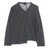 Yohji Yamamoto POUR HOMME ヨウジヤマモトプールオム アシンメトリー ハーフジップ カットソー 長袖 チャコール系【中古】