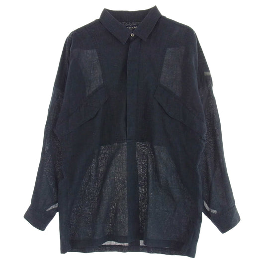 ISSEY MIYAKE イッセイミヤケ C-EH-3591 80'S SKYLINE スカイライン 変形 プルオーバー シャツ 長袖 ブラック系【中古】