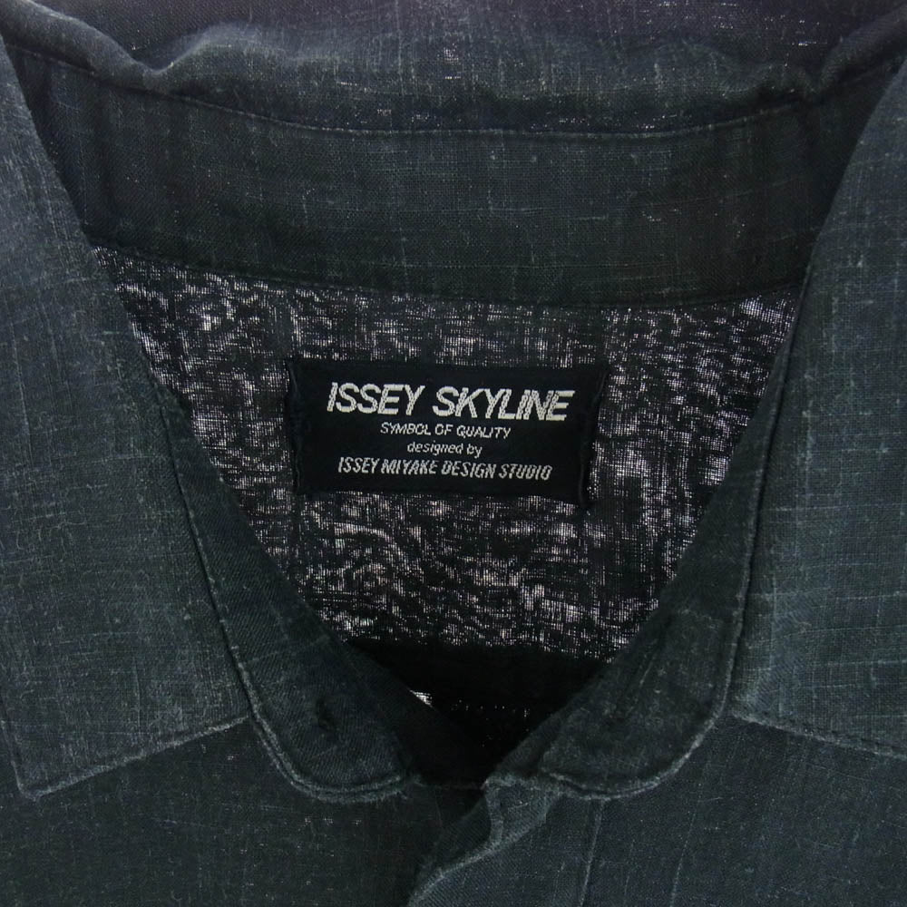 ISSEY MIYAKE イッセイミヤケ C-EH-3591 80'S SKYLINE スカイライン 変形 プルオーバー シャツ 長袖 ブラック系【中古】