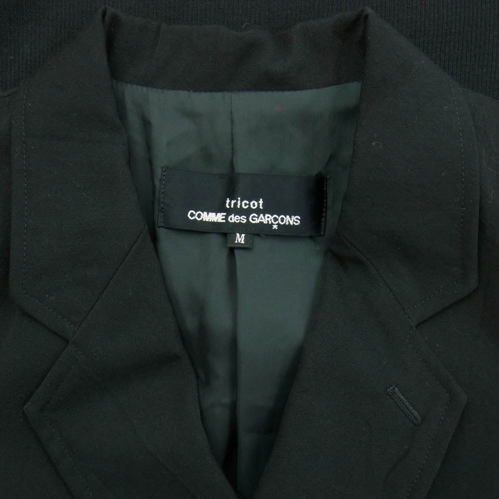 tricot COMME des GARCONS トリココムデギャルソン AD1993 TO-08002M テーラード ジャケット ドッキング ワンピース ブラック系 M【中古】