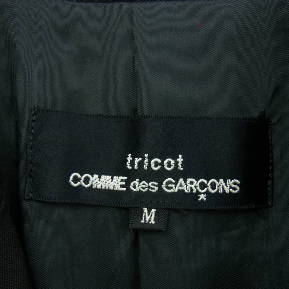 tricot COMME des GARCONS トリココムデギャルソン AD1993 TO-08002M テーラード ジャケット ドッキング ワンピース ブラック系 M【中古】