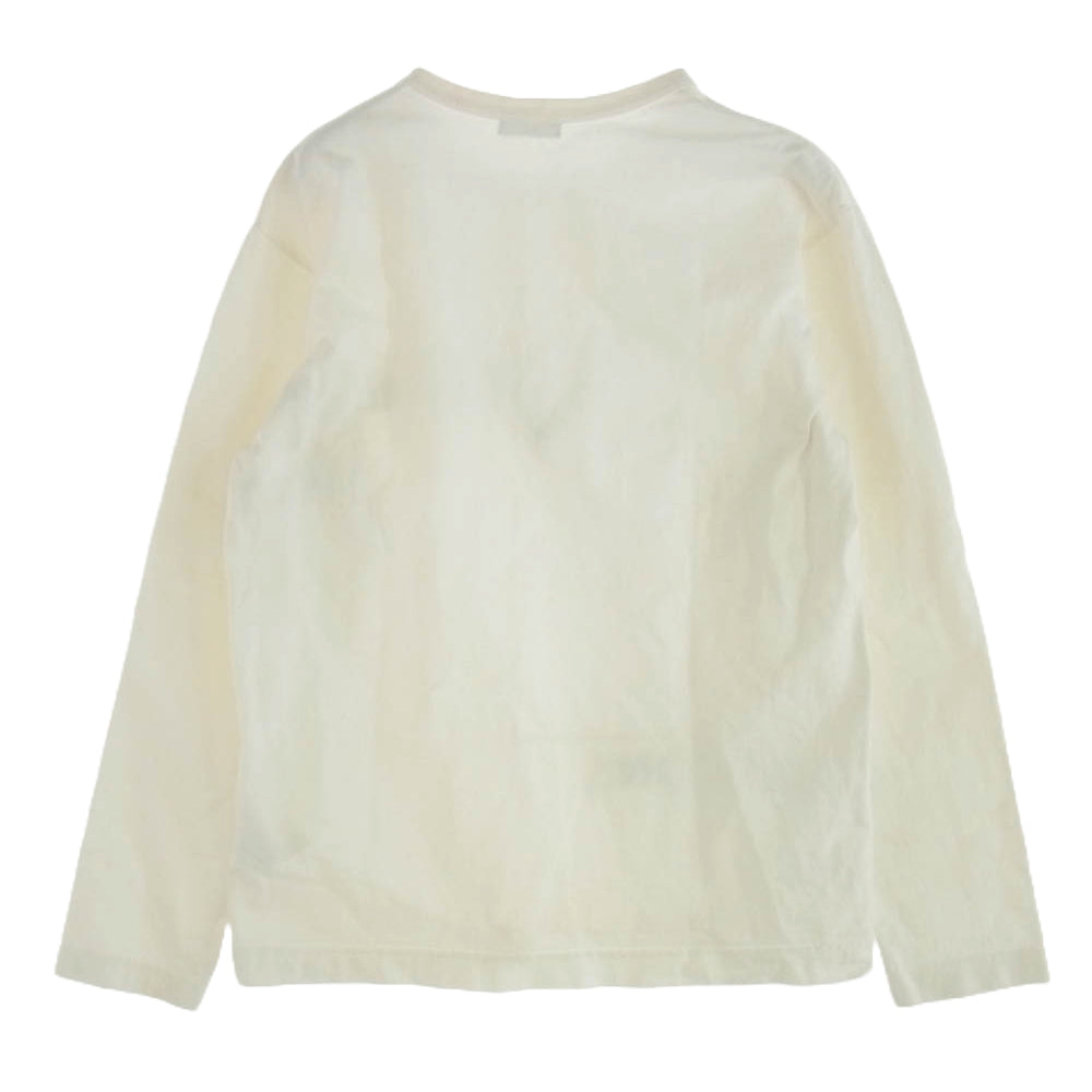 COMME des GARCONS HOMME コムデギャルソンオム 02SS HE-T003 田中オム スプリットロゴ カットソー 長袖 ホワイト系【中古】