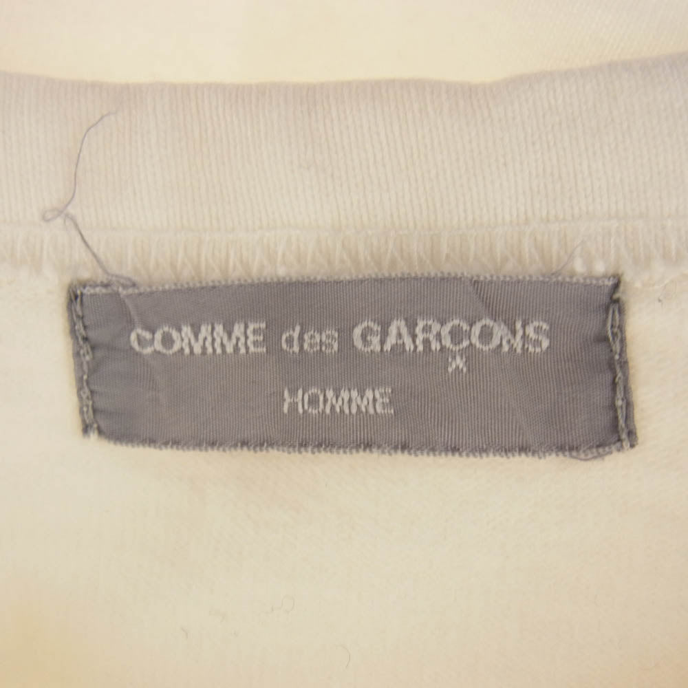 COMME des GARCONS HOMME コムデギャルソンオム 02SS HE-T003 田中オム スプリットロゴ カットソー 長袖 ホワイト系【中古】
