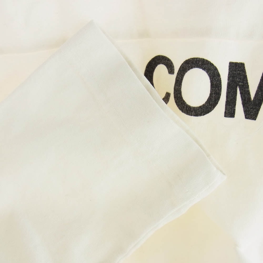 COMME des GARCONS HOMME コムデギャルソンオム 02SS HE-T003 田中オム スプリットロゴ カットソー 長袖 ホワイト系【中古】