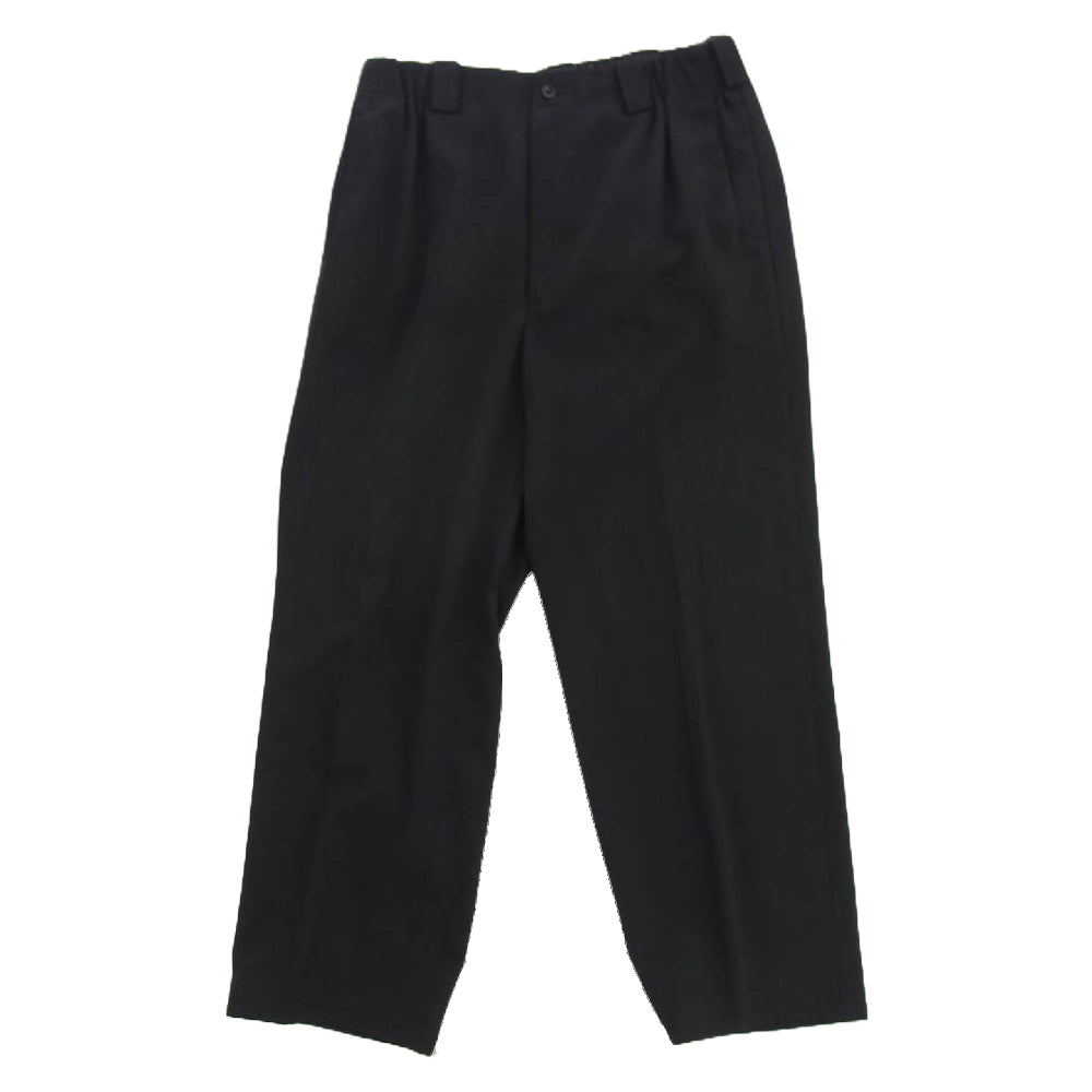 Yohji Yamamoto POUR HOMME ヨウジヤマモトプールオム HN-P05-191 センタープレス イージー ワイド スラックス パンツ ブラック系 M【中古】