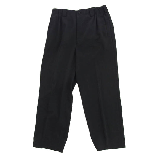Yohji Yamamoto POUR HOMME ヨウジヤマモトプールオム HN-P05-191 センタープレス イージー ワイド スラックス パンツ ブラック系 M【中古】