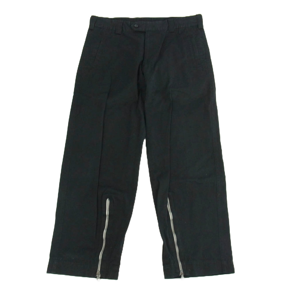 Y's Yohji Yamamoto ワイズ ヨウジヤマモト カツラギ 裾ジップデザイン ワイドパンツ ブラック系 3【中古】