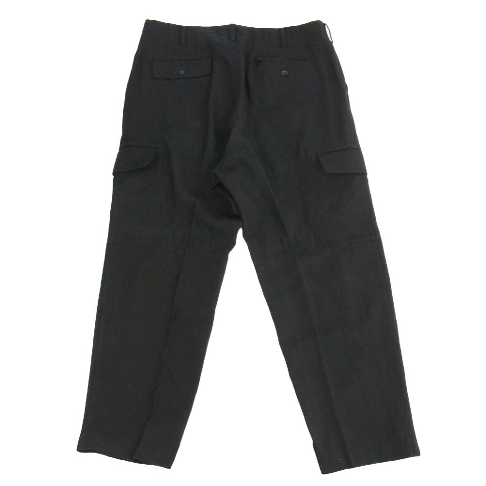 Yohji Yamamoto POUR HOMME ヨウジヤマモトプールオム HP-P01-101 ウール リネン 2タック カーゴ スラックス パンツ ブラック系 2【中古】