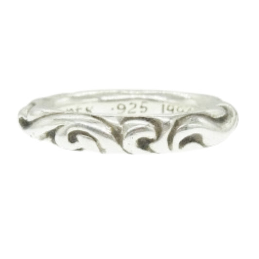 CHROME HEARTS クロムハーツ（原本無） SCRL BAND スクロールバンド リング シルバー シルバー系 17.5号～18号【中古】