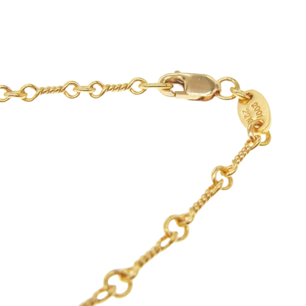 CHROME HEARTS クロムハーツ（原本有） レシート原本付属 20inch 22K NECKCHAIN T20 ツイストチェーン 20inch ゴールド ネックレス ゴールド系【中古】