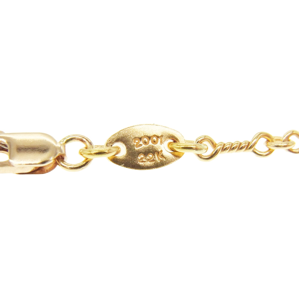 CHROME HEARTS クロムハーツ（原本有） レシート原本付属 20inch 22K NECKCHAIN T20 ツイストチェーン 20inch ゴールド ネックレス ゴールド系【中古】