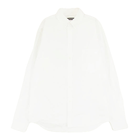 BALENCIAGA バレンシアガ 21SS 642266 TYB18 ボタンダウン 長袖 シャツ ホワイト系 37【中古】