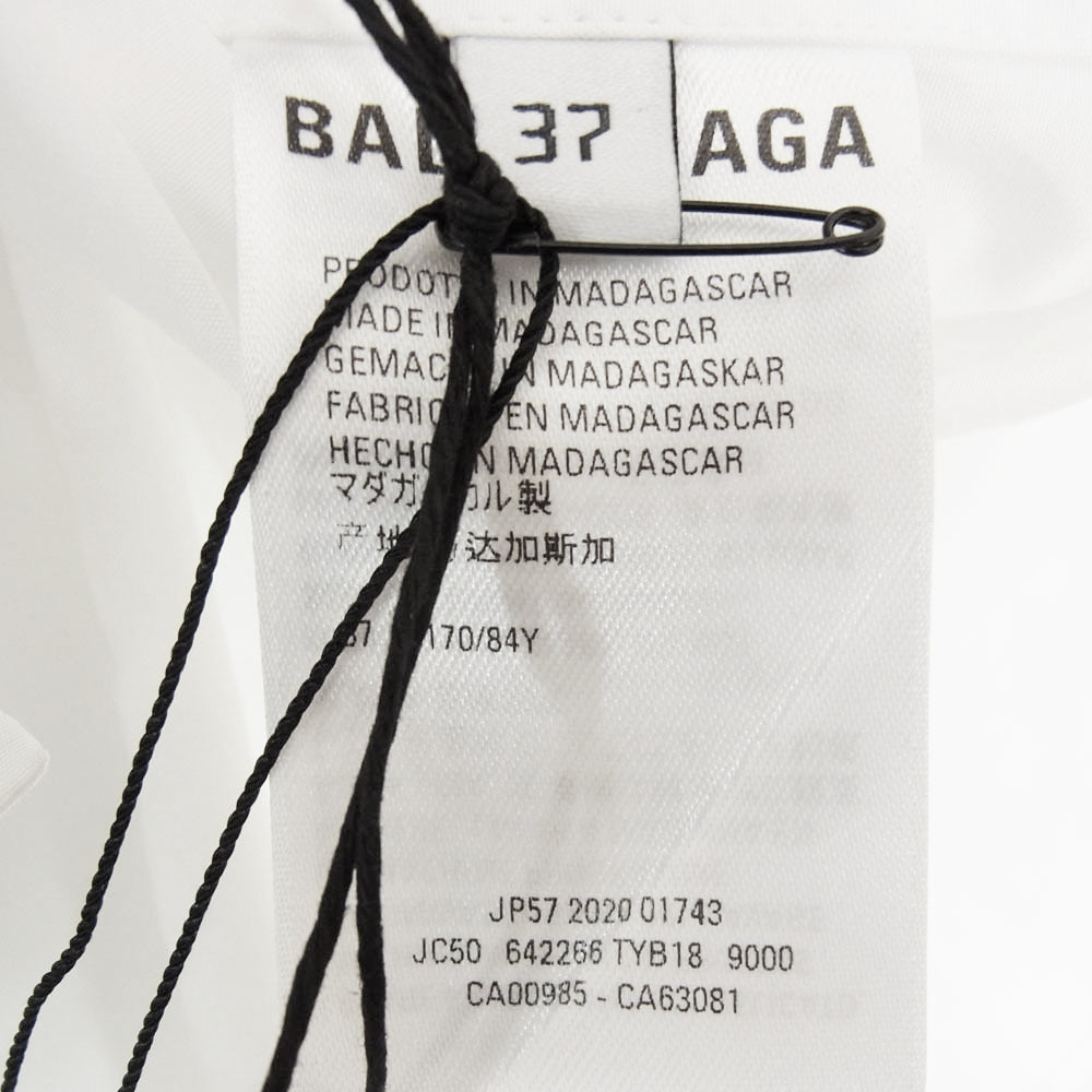 BALENCIAGA バレンシアガ 21SS 642266 TYB18 ボタンダウン 長袖 シャツ ホワイト系 37【中古】