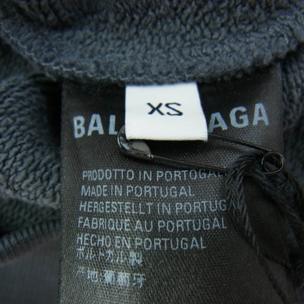 BALENCIAGA バレンシアガ 21AW 578135 TKVI9 Political Campaign Medium Fit Hoodie キャンペーンロゴ 刺繍 フーディ パーカー グレー系 XS【中古】