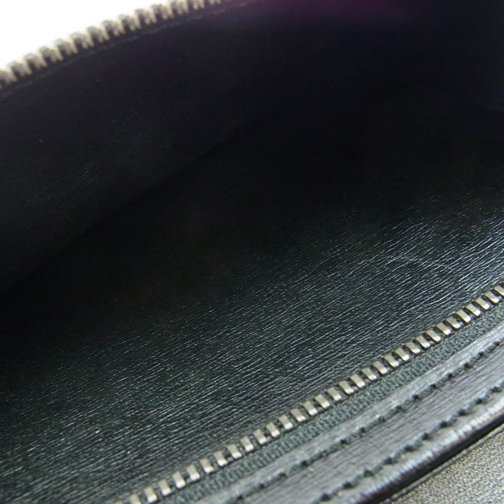 ユハク YLO110-30 Luce e Ombra 牛革 レザー ウォレット 長財布 ブラック系 グリーン系【中古】