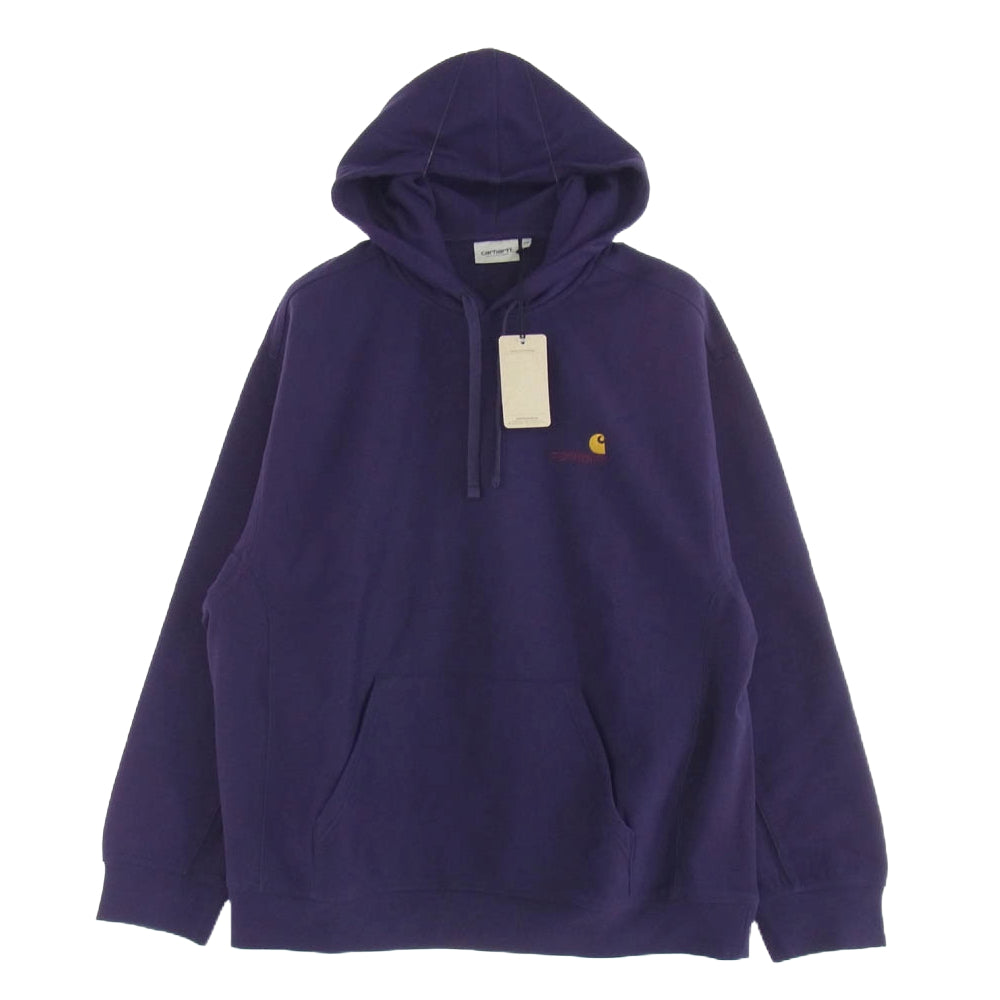 Carhartt カーハート IO28279-23F HOODED AMERICAN SCRIPT SWEATSHIRT フーデッド アメリカン スクリプト スウェットシャツ パープル系 XXL【新古品】【未使用】【中古】
