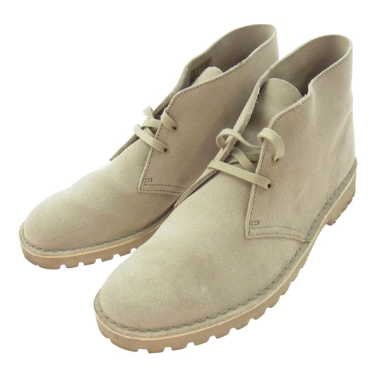Clarks クラークス Desert rock boot sand suede デザート ロック サンド スエード ショート ブーツ ベージュ系 UK10【中古】