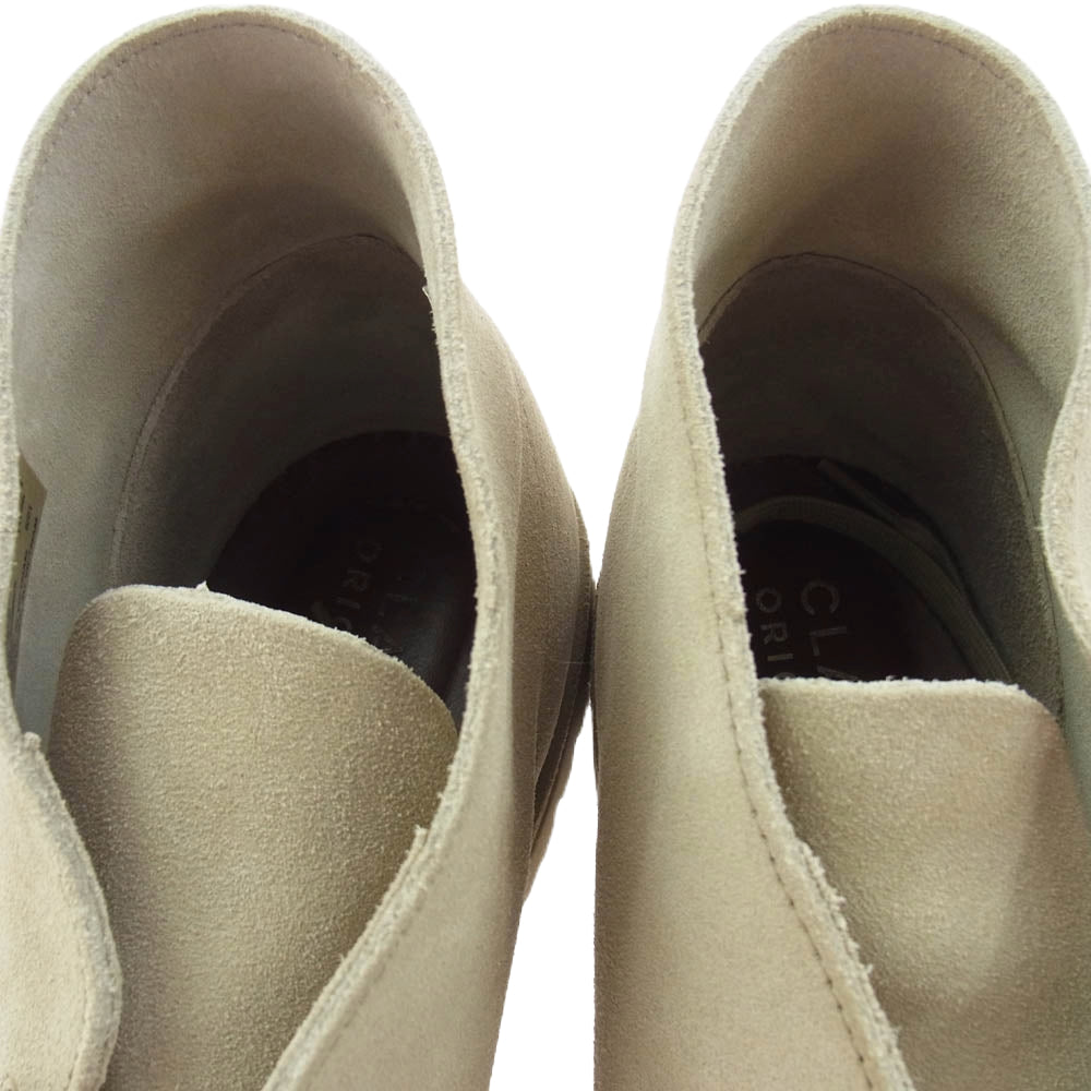 Clarks クラークス Desert rock boot sand suede デザート ロック サンド スエード ショート ブーツ ベージュ系 UK10【中古】
