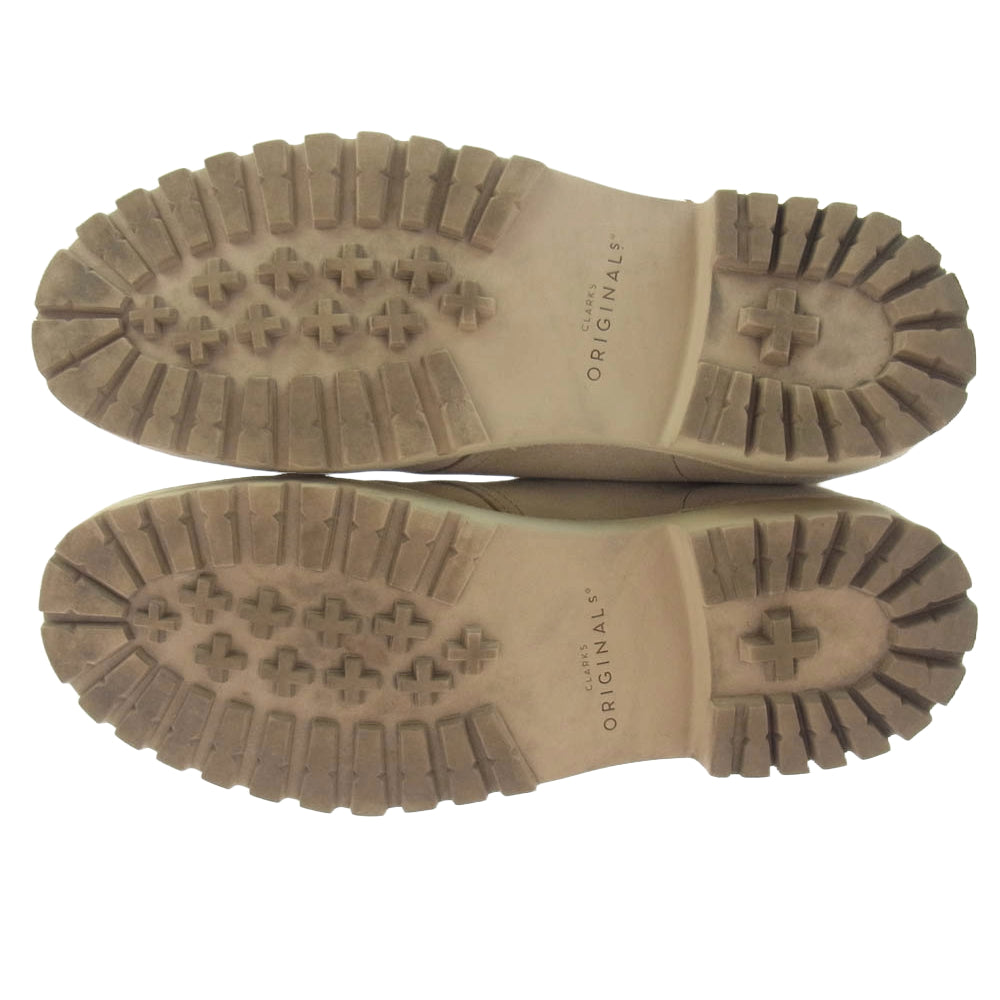 Clarks クラークス Desert rock boot sand suede デザート ロック サンド スエード ショート ブーツ ベージュ系 UK10【中古】