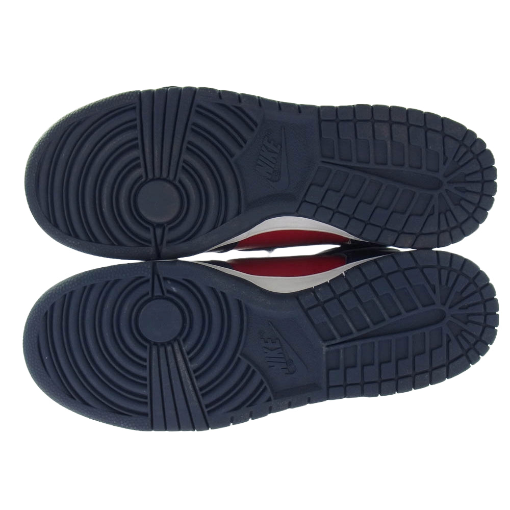 Supreme シュプリーム DN3741-600 × Nike SB Dunk High By Any Means Red Navy White ナイキ SB ダンク ハイ バイ エニー ミーンズ ハイカットスニーカー レッド系 ネイビー系 26.5cm【美品】【中古】