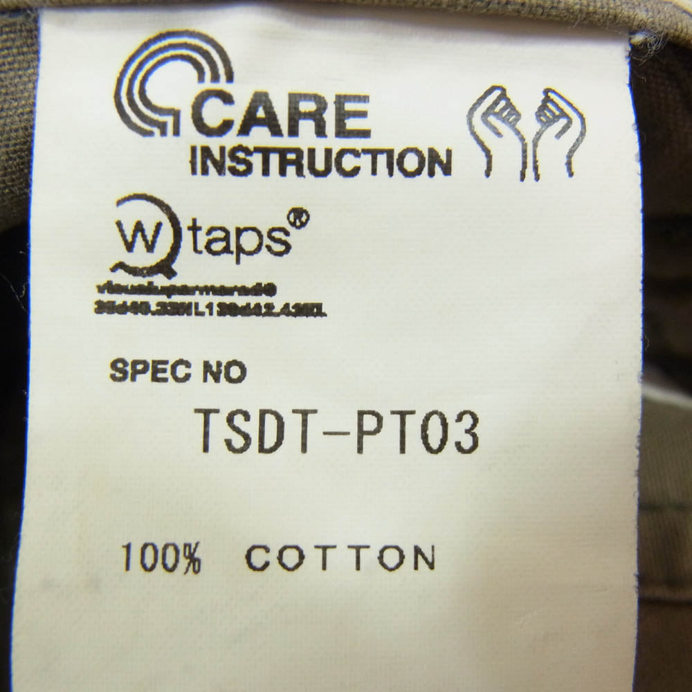 WTAPS ダブルタップス TSDT-PT03 BLACK HAWK TROUSERS FATIGUE ブラック ホーク ファティーグ カーゴ パンツ カーキ系 サイズ表記無【中古】