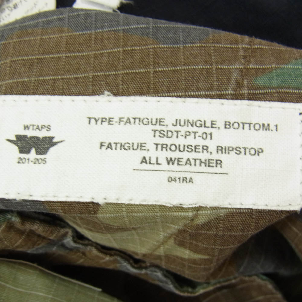 WTAPS ダブルタップス TSDT-T01 JUNGLE STOCK CARGO PANTS ジャングル ストック ブラック カーゴ パンツ ネイビー系 サイズ表記無【中古】