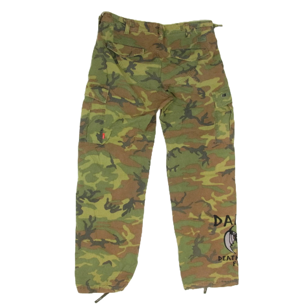WTAPS ダブルタップス JUNGLE STOCK CAMO CARGO PANTS ジャングル ストック カモ DAMON刺繡 カーゴ パンツ カーキ系 サイズ表記無【中古】