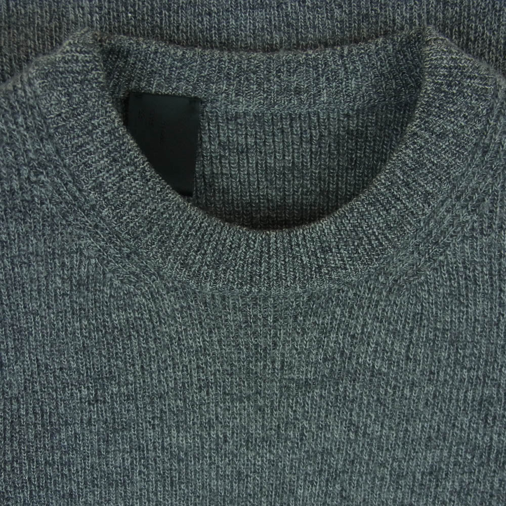 N.HOOLYWOOD エヌハリウッド 222-KT01 ダメージ加工 ニット セーター ウール 中国製 グレー系 36【中古】