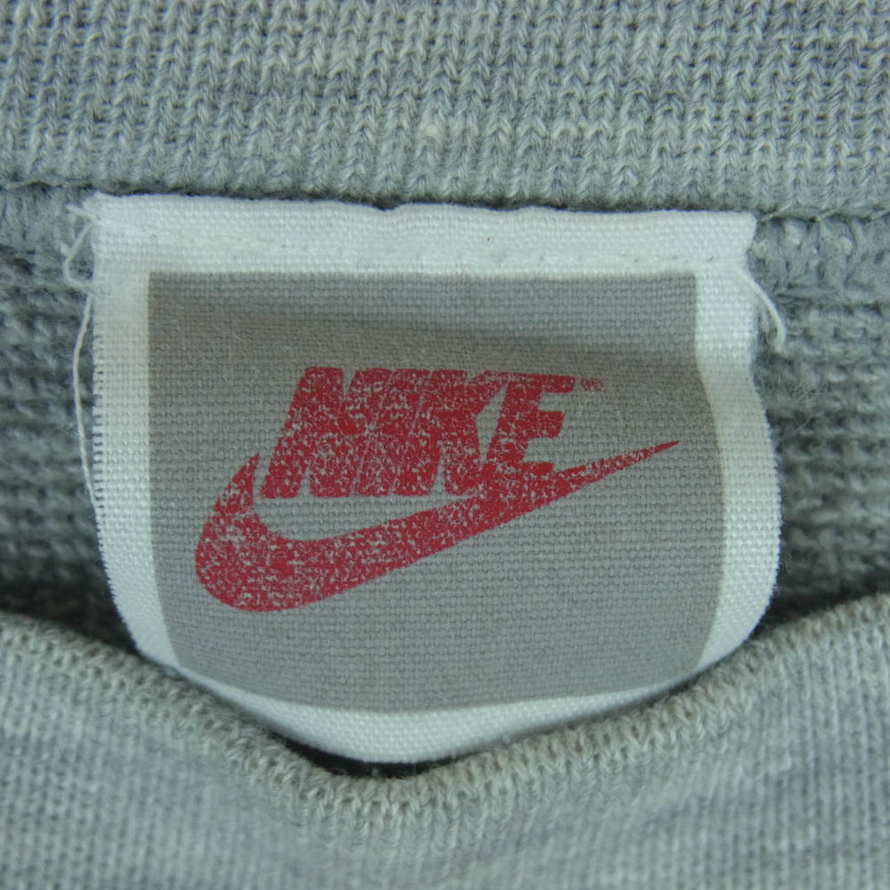 NIKE ナイキ 90s 銀タグ 日本製 前汗止め付 プリント スウェット トレーナー グレー系 L【中古】