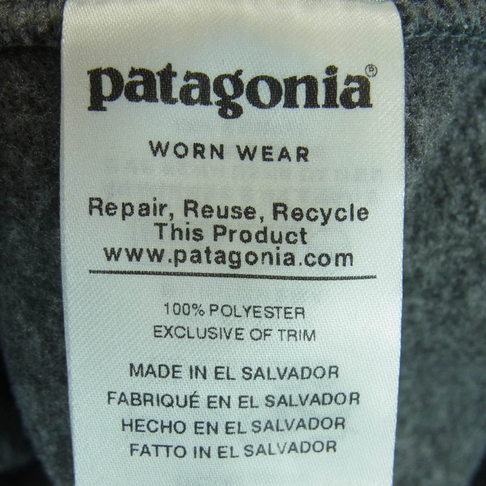 patagonia パタゴニア 65572 Boys Lightweight Synchilla Snap-T Ppullover キッズ 子供用 ライトウェイト シンチラ スナップＴ プルオーバー フリース ジャケット グレー系 XL 14【中古】