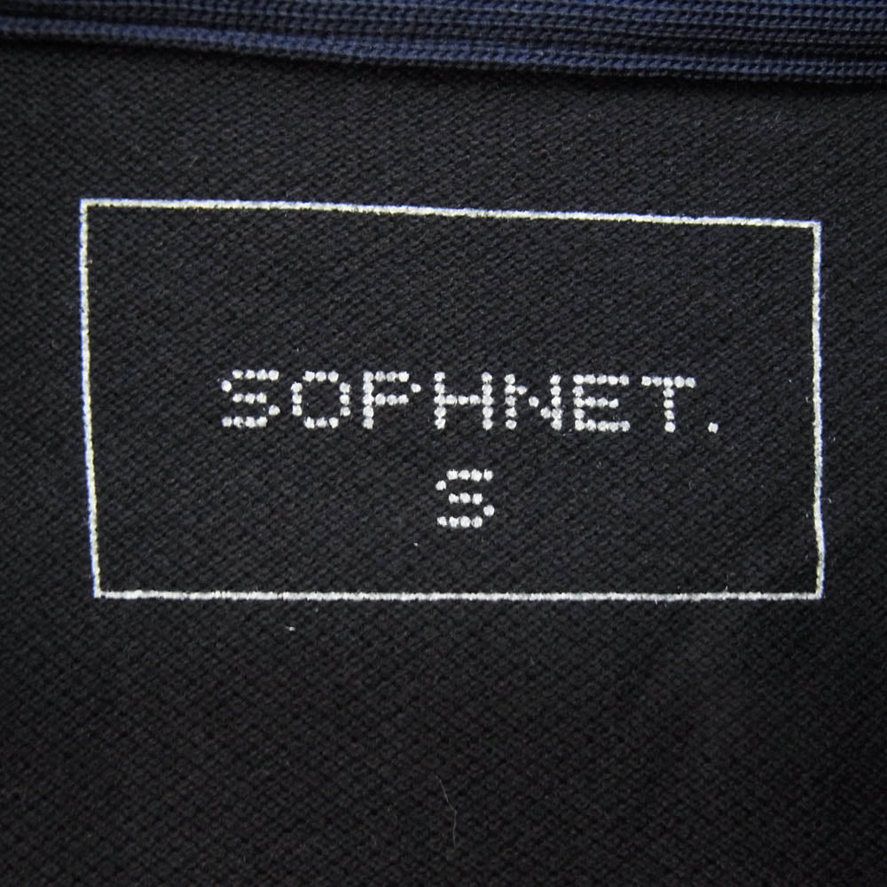 SOPHNET. ソフネット SOPH-000074 SCORPION POLO SHIRT 胸元 刺繍 半袖 ポロシャツ ネイビー系 S【中古】