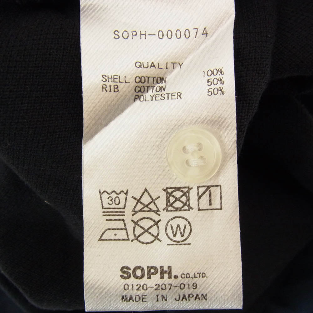 SOPHNET. ソフネット SOPH-000074 SCORPION POLO SHIRT 胸元 刺繍 半袖 ポロシャツ ネイビー系 S【中古】